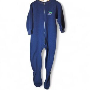 VTG Carter’s Blue Dinosaur Sleeper Pajamas Kids Size 4